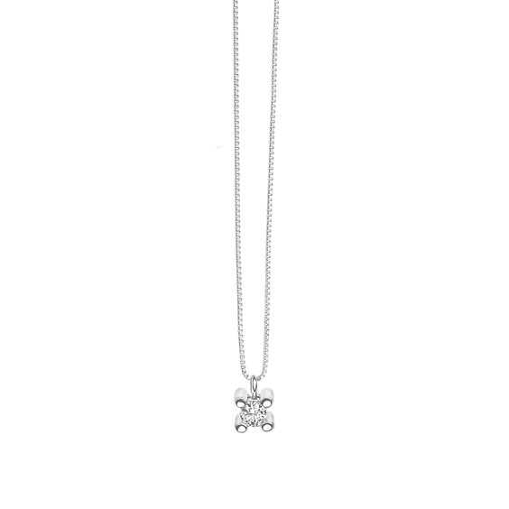 Collar Comete Mujer Punto Luce in Oro blanco GLB1274 - GLB1274